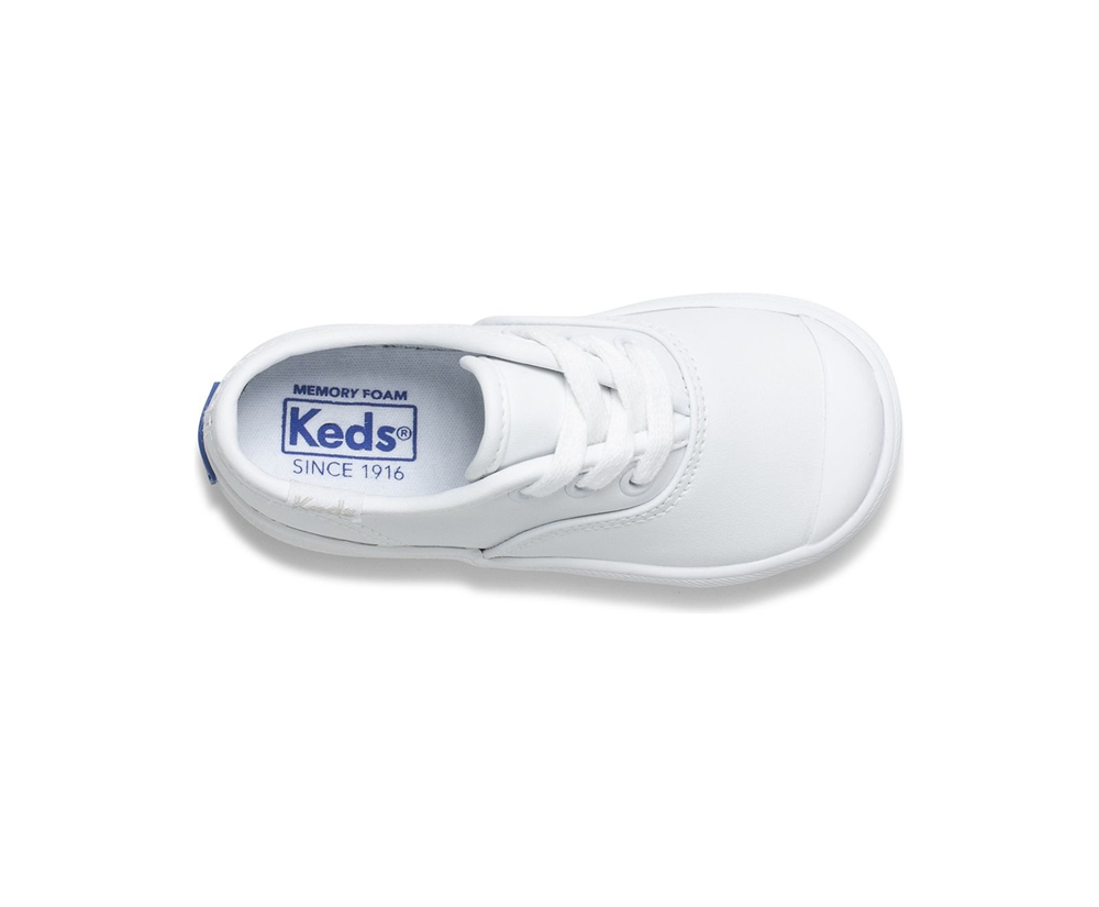 Πανινα Παπουτσια Παιδικα - Keds Champion Toe Cap - Λευκα - DGJQL8639